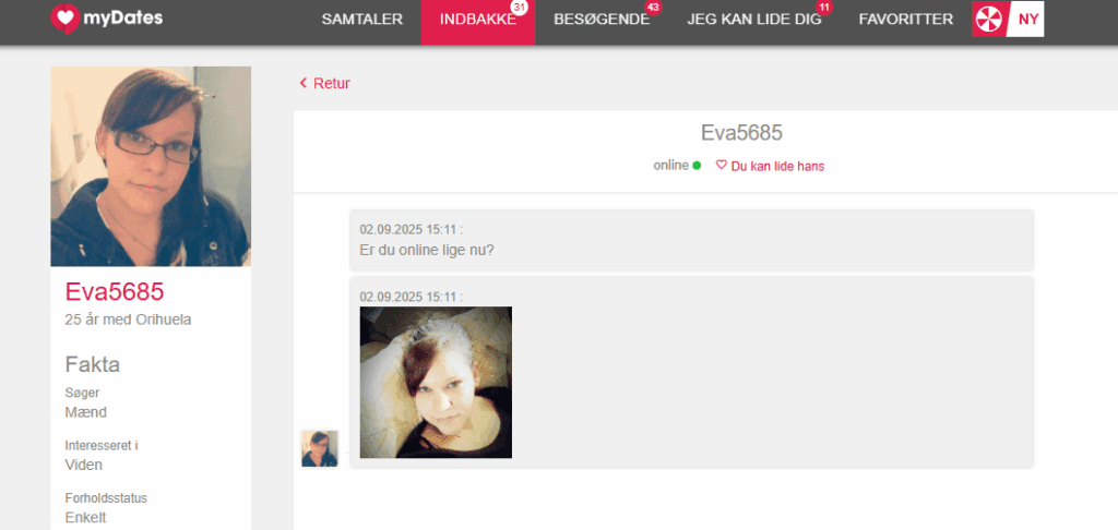 myDates: En Kritisk Analyse af Løfter og Realitet på en Datingplatform Dette er en besked, vi modtog, lige efter vi havde registreret os.