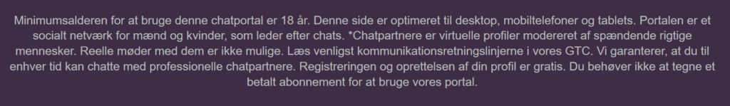 MilfMe Anmeldelse: Klon-Plagen Spreder sig til Schweiz I footeren findes en tilståelse om, at der er fiktive profiler.