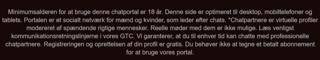 I footeren findes den første advarsel om, at der er falske profiler.