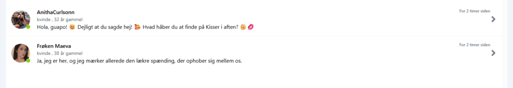 Automatiske meldinger fra fiktive profiler kisser